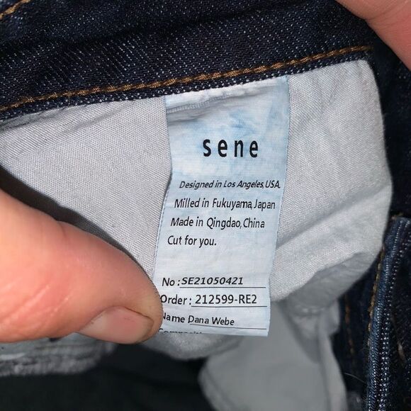 Sene dark wash straight leg high waist normcore 36 air jeans - Picture 3 of 4